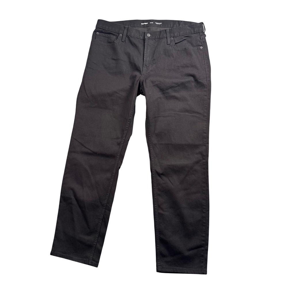 Old Navy‎ Athletic Taper Pants Mens 40x32 Black Built-In Flex Stretch Trousers